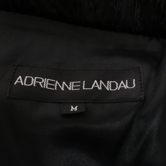 Adrienne Landau Rabbit Fur Vest Black - Picture 7 of 8